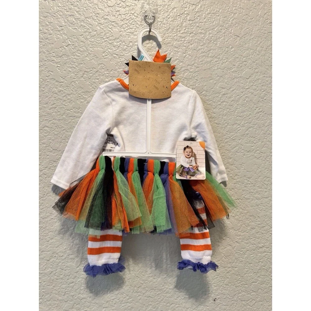 NWT Baby Girl My First Halloween 4-PC Outfit/Set BABY ESSENTIALS BRAND Size 6M